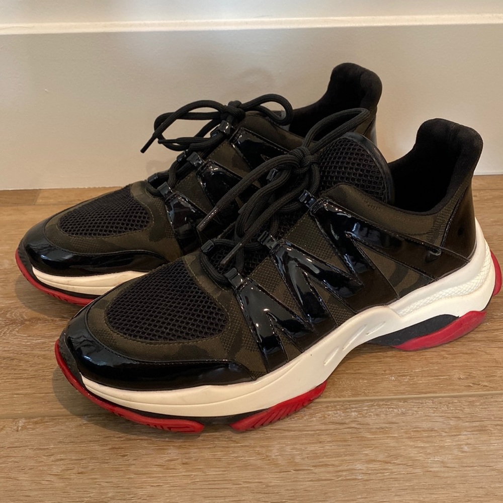 Women’s Steve Madden Maximus black tennis shoes sneakers 10